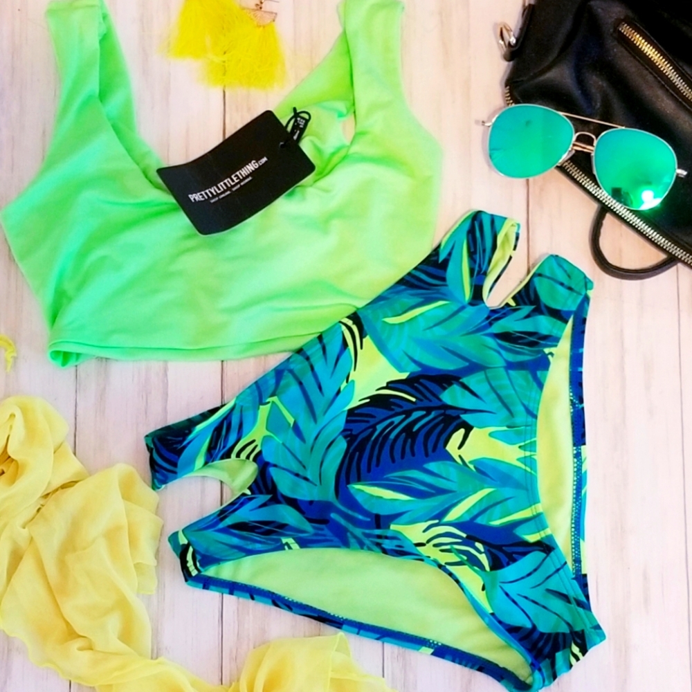 New PrettyLittle Thing Neon Bikini